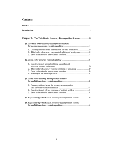Contents  Chapter I
