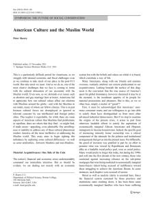 American Culture and the Muslim World Peter Skerry