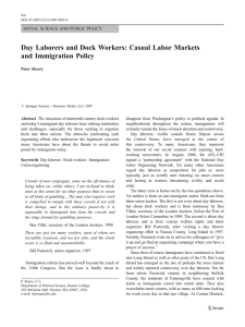 Day Laborers and Dock Workers: Casual Labor Markets and Immigration Policy