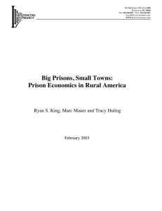 Big Prisons, Small Towns: Prison Economics in Rural America February 2003