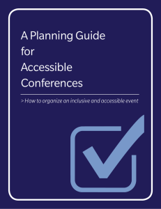 A Planning Guide for Accessible Conferences