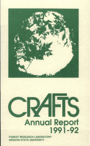 Annual  Report · 1991-92 FOREST RESEARCH LABORATORY