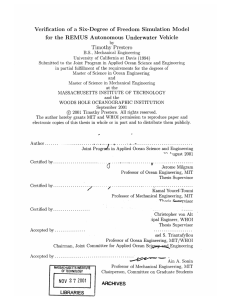 Verification  of  a  Six-Degree  of ... for  the  REMUS  Autonomous  Underwater ...