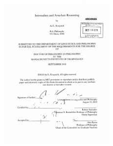 Internalism  and Armchair  Reasoning LI  F,'J ARCHNES 1i