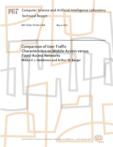 Comparison of User Traffic Characteristics on Mobile-Access versus Fixed-Access Networks