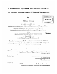 A  File Location,  Replication,  and Distribution System