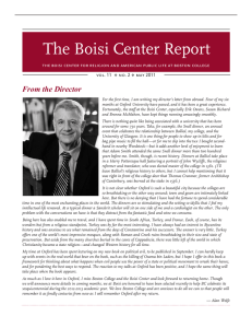 The Boisi Center Report From the Director vol. 11
