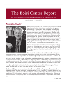 The Boisi Center Report From the Director vol. 10