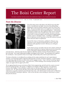 The Boisi Center Report From the Director vol. 10