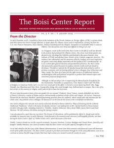 The Boisi Center Report From the Director vol. 9