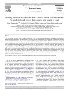 Inferring resource distributions from Atlantic blueﬁn tuna movements: