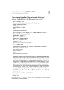 Chemotactic Signaling, Microglia, and Alzheimer’s
