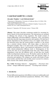 A non-local model for a swarm Alexander Mogilner , Leah Edelstein-Keshet