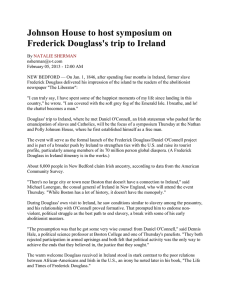 Johnson House to host symposium on Frederick Douglass's trip to Ireland