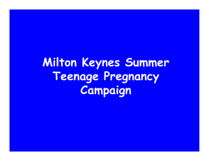 Milton Keynes Summer Teenage Pregnancy Campaign