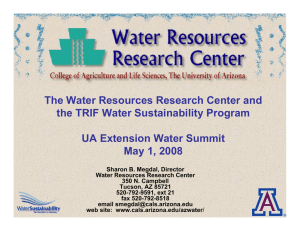 The Water Resources Research Center and the TRIF Water Sustainability Program