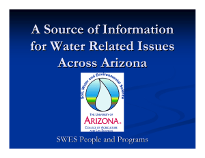 A Source of Information for Water Related Issues Across Arizona
