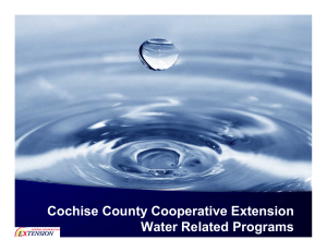 Cochise County Cooperative Extension Water Related Programs