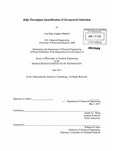 JUN  1 3 2011 ES High-Throughput Quantification of Glycoprotein  Sialylation ARCHNES