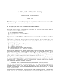 SI 486H, Unit 4: Computer Security () Spring 2016