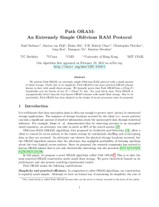 Path ORAM: An Extremely Simple Oblivious RAM Protocol