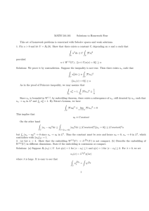 MATH 516-101 Solutions to Homework Four