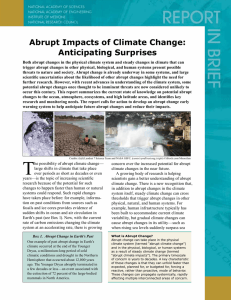 Abrupt Impacts of Climate Change: Anticipating Surprises