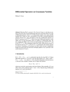 Differential Operators on Grassmann Varieties