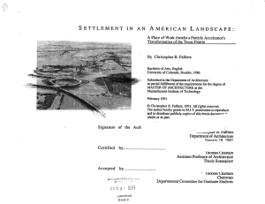 SETTLEMENT IN  AN  AMERICAN  LANDSCAPE: A By