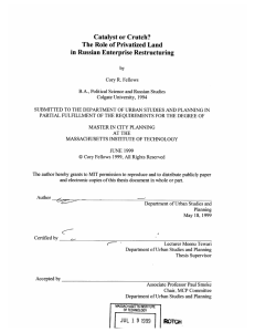 Catalyst or Crutch? The  Role  of Privatized Land