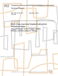 Multi-Class Learning: Simplex Coding And Relaxation Error Technical Report