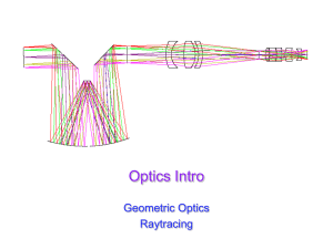 Optics Intro Geometric Optics Raytracing