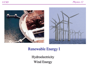 Renewable Energy I Hydroelectricity Wind Energy Physics 12