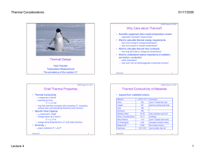 Thermal Considerations 01/17/2008