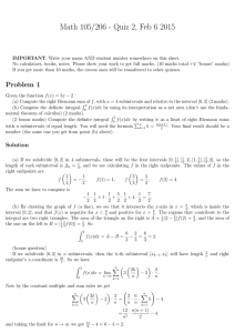 Math 105/206 - Quiz 2, Feb 6 2015