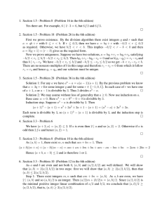 1. Section 1.5 - Problem 8 (Problem 16 in the... Yes there are. For example, 6 | 2 · 3 =...