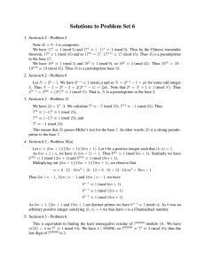 Solutions to Problem Set 6