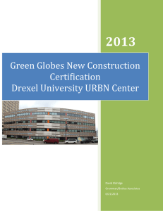 2013 Green Globes New Construction Certification Drexel University URBN Center