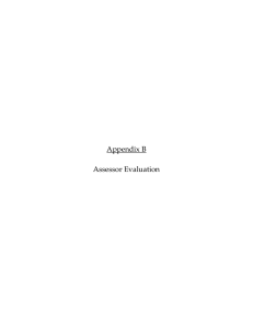 Appendix B  Assessor Evaluation