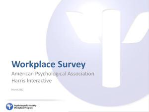 Workplace Survey American Psychological Association Harris Interactive
