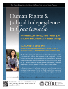 Human Rights &amp; Judicial Independence in Guatemala