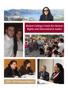 Boston College Center for Human Rights and International Justice 2010–2011 Annual Report