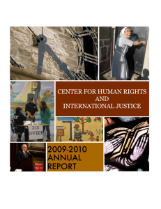 2009-2010 ANNUAL REPORT CENTER FOR HUMAN RIGHTS