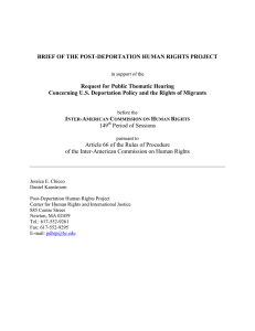BRIEF OF THE POST-DEPORTATION HUMAN RIGHTS PROJECT