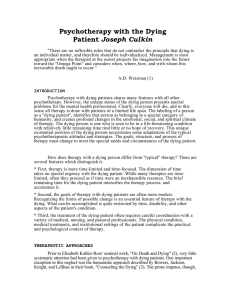 Psychotherapy with the Dying Joseph Culkin
