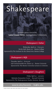 Shakespeare Shakespeare’s Father Lena Cowen Orlin