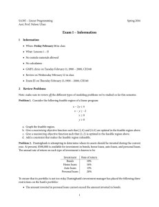 Exam 1 – Information 1 Information
