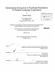 Information Extraction to  Facilitate Translation of Natural Language  Legislation
