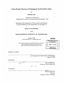 Urban Density  Measures  in Planning for the Pearl...