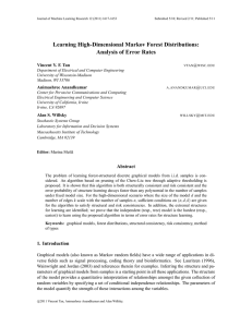 Learning High-Dimensional Markov Forest Distributions: Analysis of Error Rates @